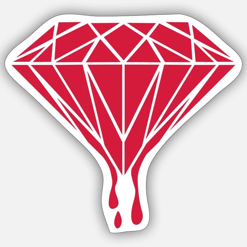 Diamond - Sticker Größe S (10 x 10 cm) - Mattweiß