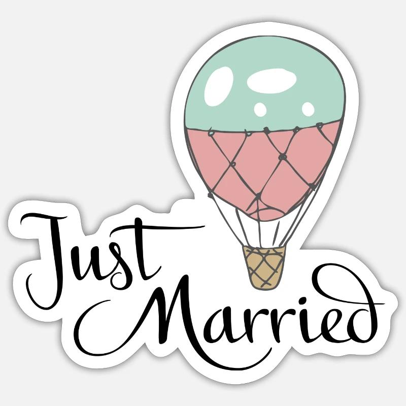 wedding - Sticker size S (10 x 10 cm) - white matte