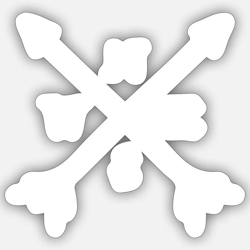 compass - Sticker size S (10 x 10 cm) - white matte