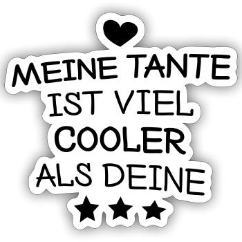 Meine Tante - Sticker Größe S (10 x 10 cm) - Mattweiß - Vorne