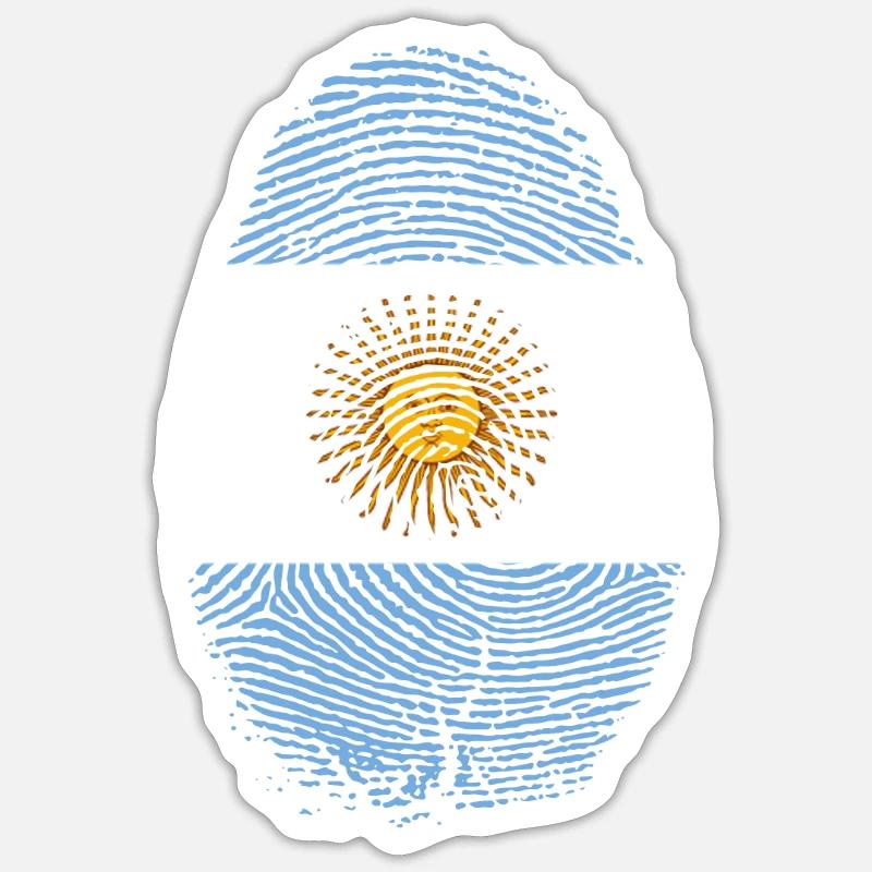 Argentina - Sticker formato S (10 x 10 cm) - bianco opaco