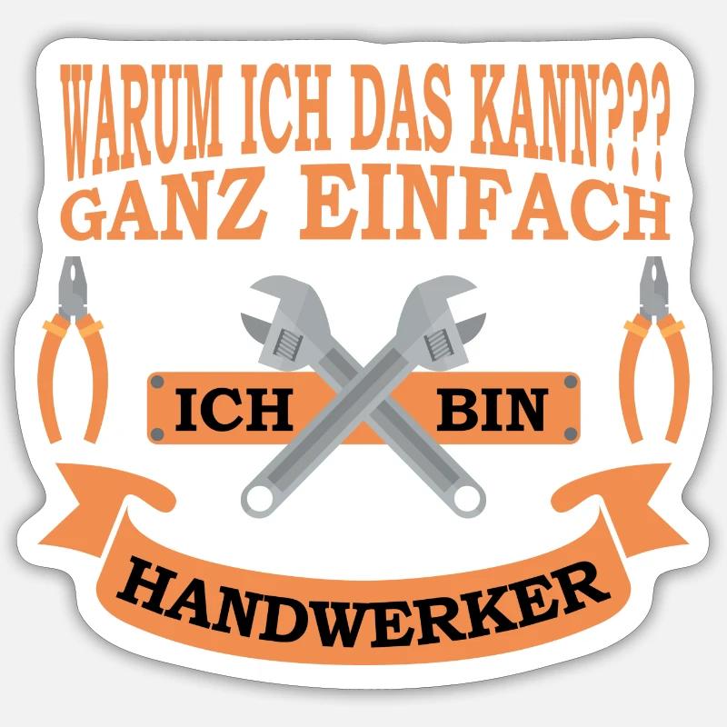 Handwerker Sticker Größe S (10 x 10 cm)