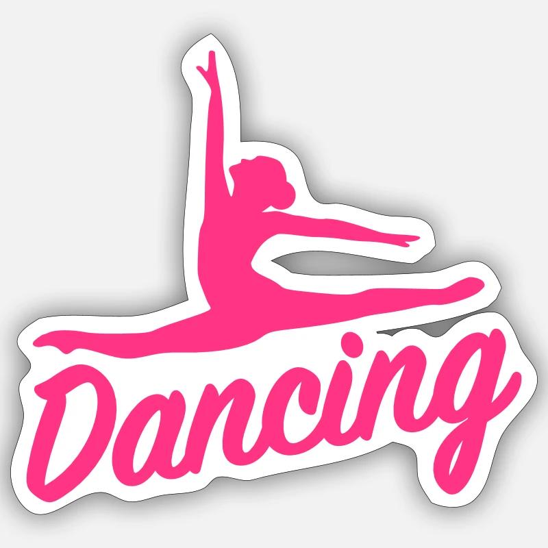 Dancing - Sticker taille S (10 x 10 cm) - blanc mat