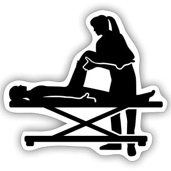 Physiotherapist - Sticker size S (10 x 10 cm) - white matte - Front
