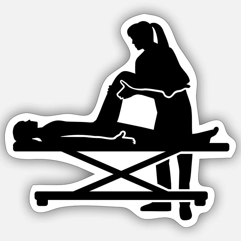 Physiotherapeutin - Sticker Größe S (10 x 10 cm) - Mattweiß