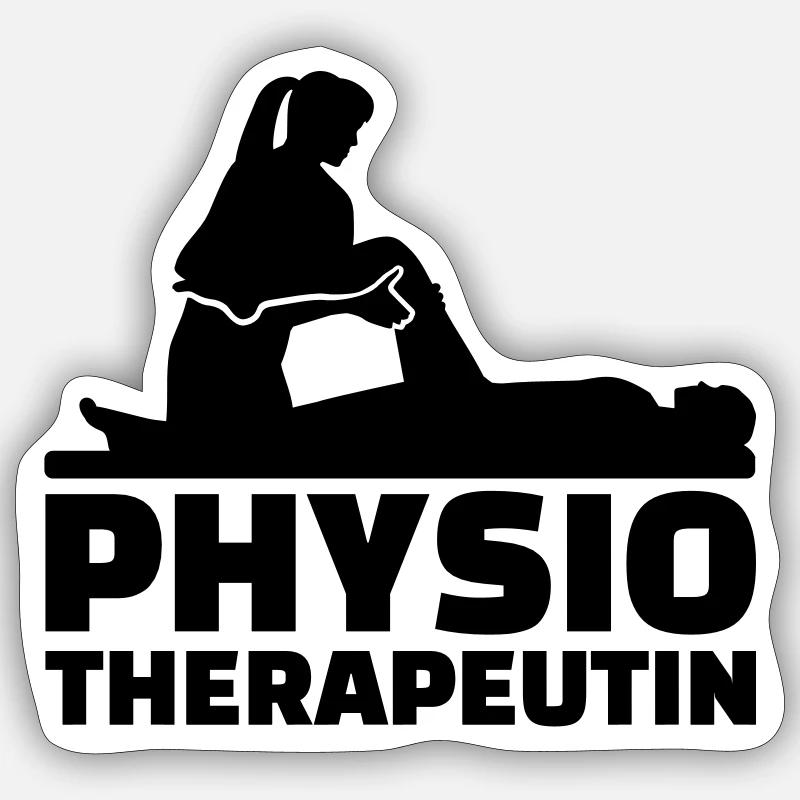 Physiotherapeutin - Sticker Größe S (10 x 10 cm) - Mattweiß
