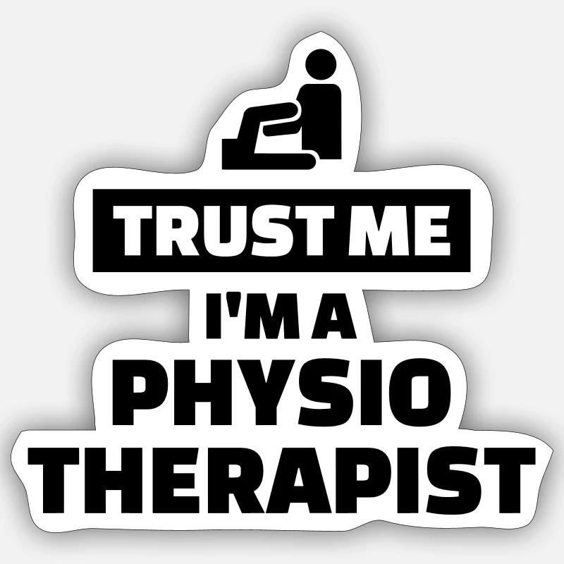 Physiotherapeut - Sticker Größe S (10 x 10 cm) - Mattweiß