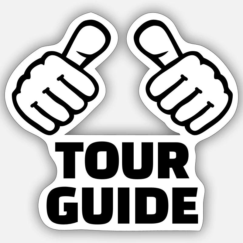 Tour guide Sticker size S (10 x 10 cm)