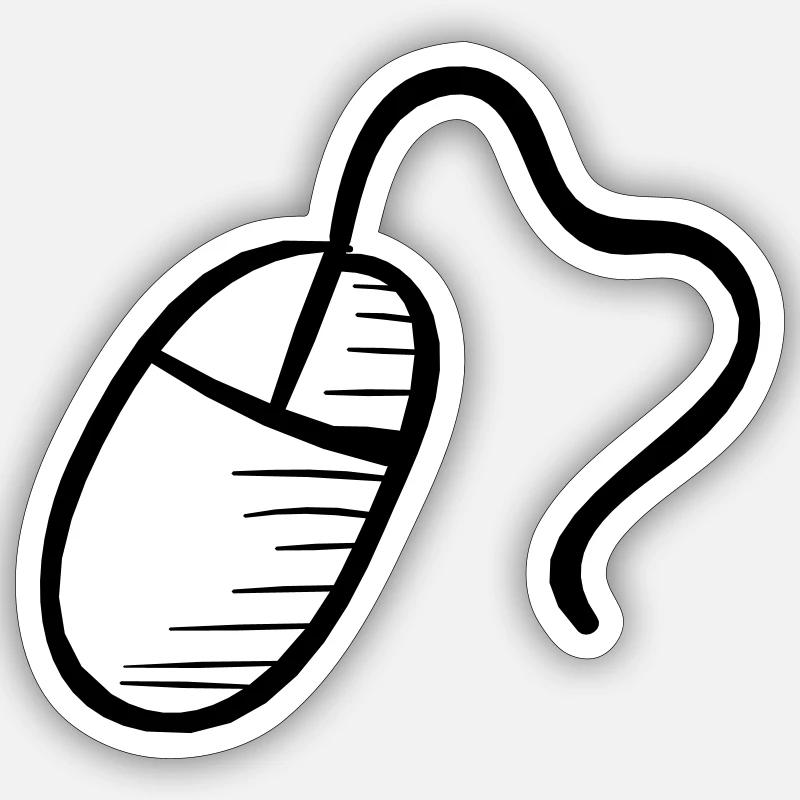Computer Mouse Sticker taille S (10 x 10 cm)