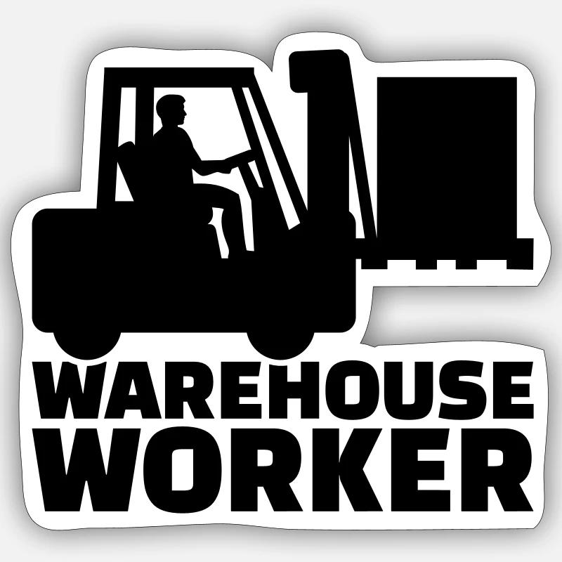 Warehouse worker Sticker taille S (10 x 10 cm)