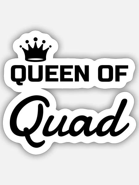 Quad Fahren Sport Auto ATV - Sticker Größe S (10 x 10 cm) - Mattweiß