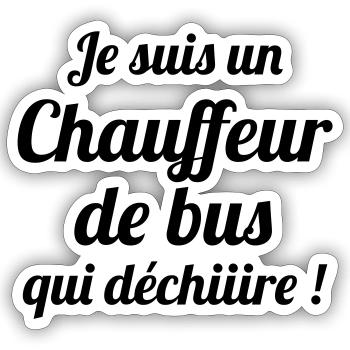 Bus / Busfahrer / Arbeit / Job - Sticker Größe S (10 x 10 cm) - Mattweiß - Vorne