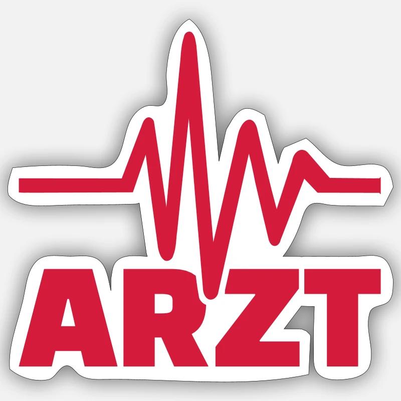 Arzt - Sticker Größe S (10 x 10 cm) - Mattweiß