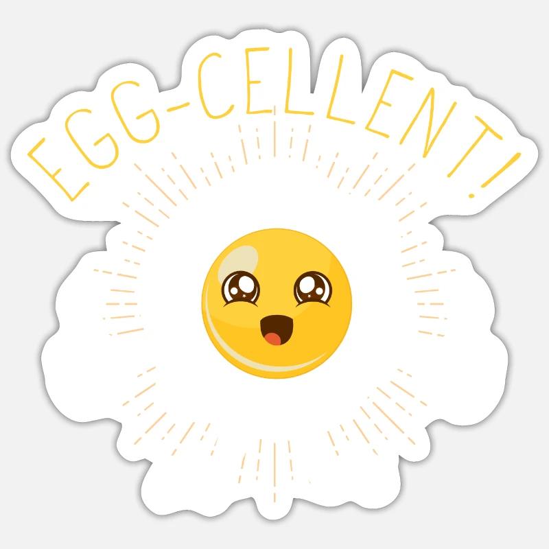 Oeuf (Egg-cellent) Sticker taille S (10 x 10 cm)