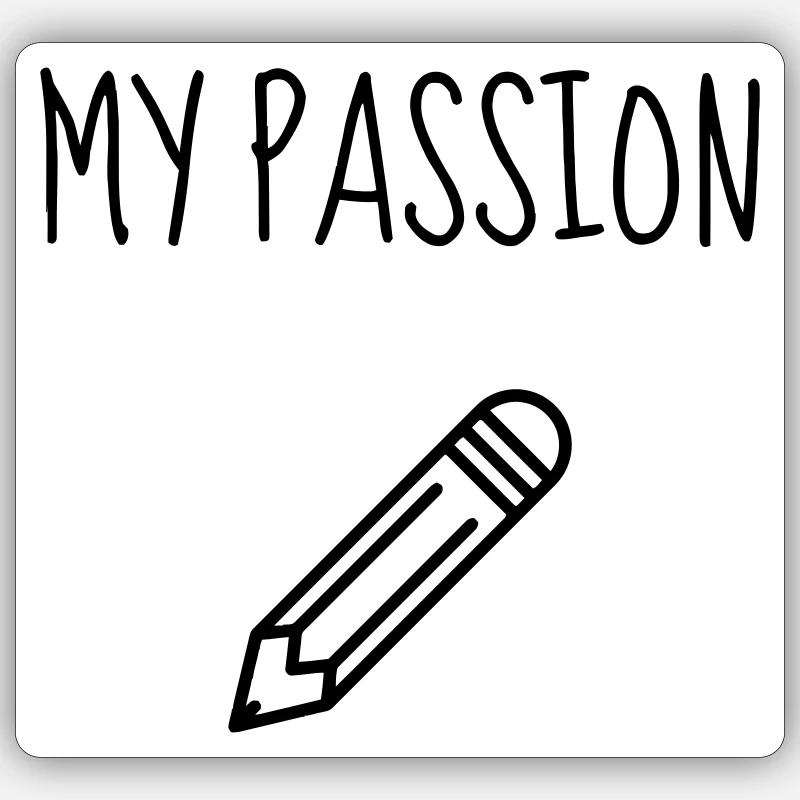 Zeichnung Zeichner Drawing Drawer Dessin - Sticker size S (10 x 10 cm) - white matte