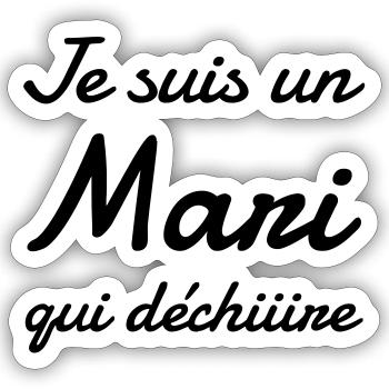 Marriage Wedding Husband Mari Love Mariage Ehemann - Sticker size S (10 x 10 cm) - white matte - Front