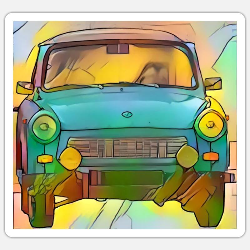 Trabi - Sticker size S (10 x 10 cm) - white matte