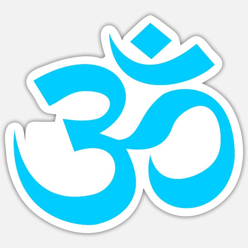 Curcuma OM - Sticker taille S (10 x 10 cm) - blanc mat