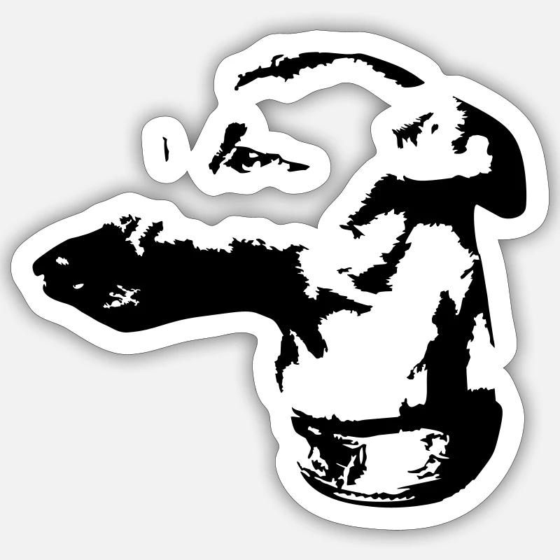 Whippet head Sticker size S (10 x 10 cm)