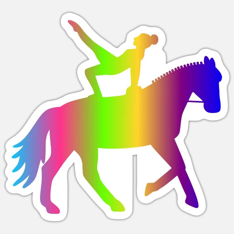 Volti bunt - Voltigierer Geschenk - Sticker Größe S (10 x 10 cm) - Mattweiß