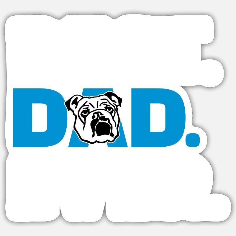 Anglais Bouledogue - Sticker taille S (10 x 10 cm) - blanc mat