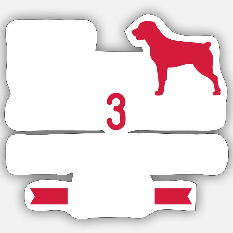 Rottweiler - Sticker taille S (10 x 10 cm) - blanc mat