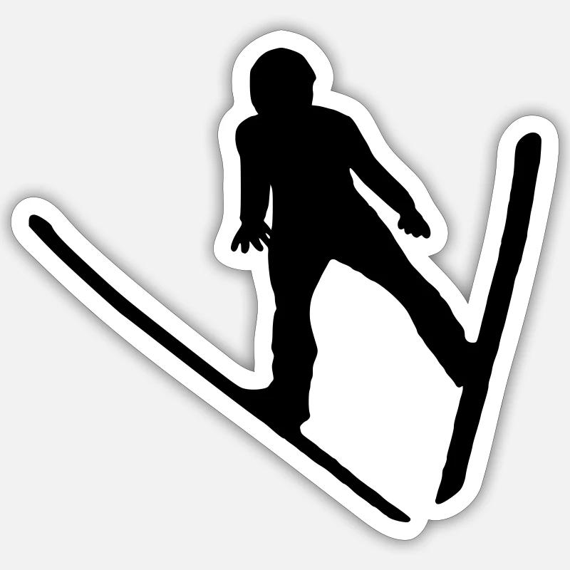 Skispringer Sticker Größe S (10 x 10 cm)