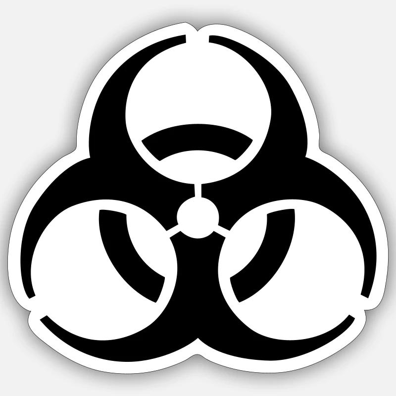Biohazard - Biohazard symbol -Biohazard Sticker size S (10 x 10 cm)