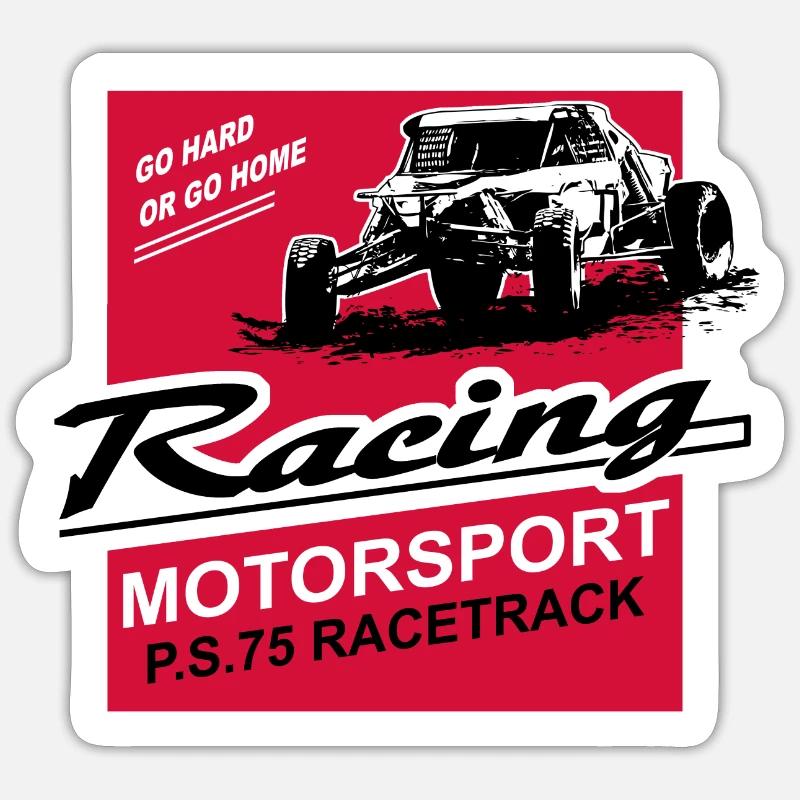 Autocross - Buggy - 4x4 - Offroad - Sticker taille S (10 x 10 cm) - blanc mat
