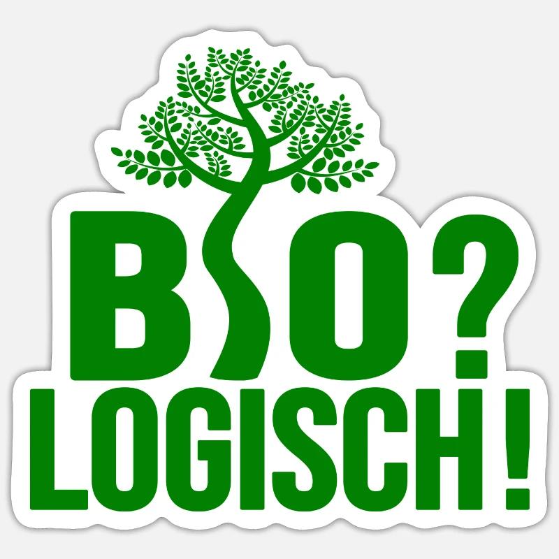Bio? Logisch! - Sticker Größe S (10 x 10 cm) - Mattweiß