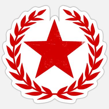 Stella rossa Adesivo
