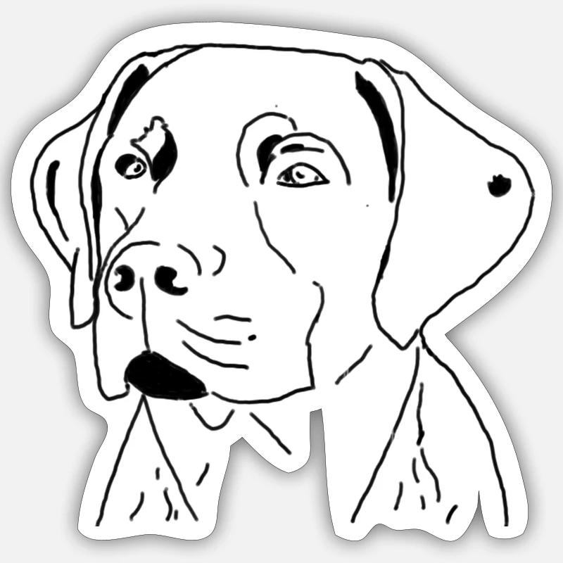Labrador - Sticker size S (10 x 10 cm) - white matte