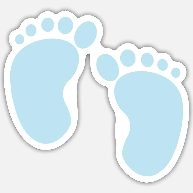 Fußabdrücke Sticker Größe S (10 x 10 cm)