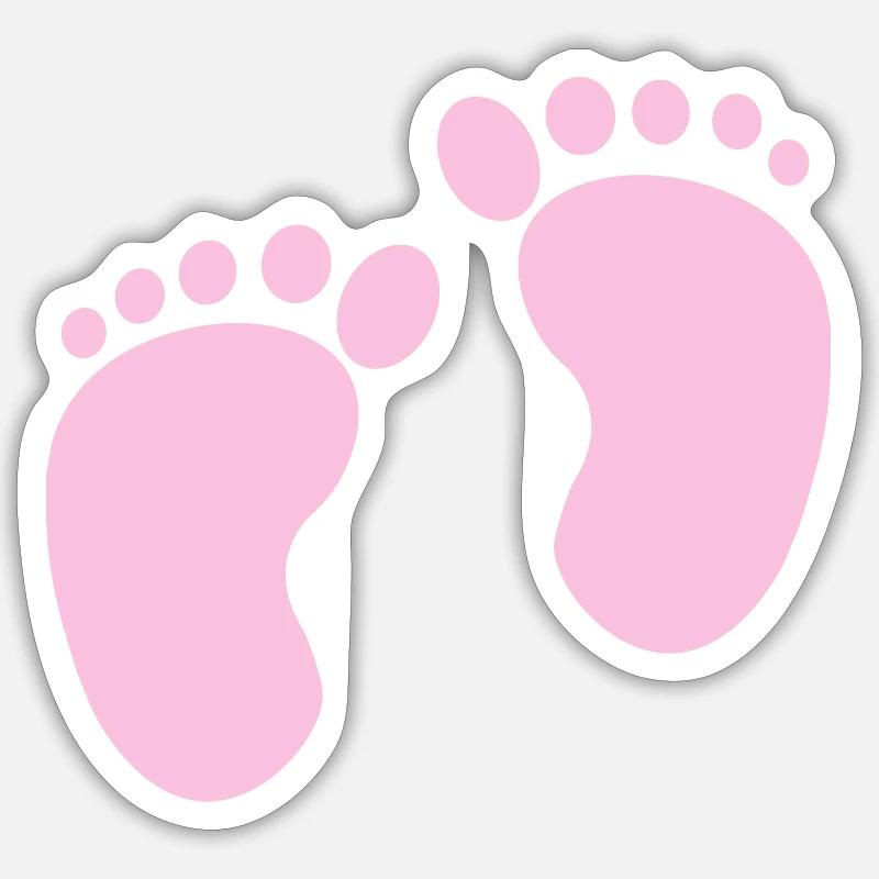 Footprints - Sticker size S (10 x 10 cm) - white matte
