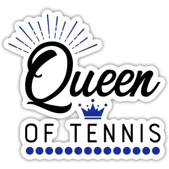 tennis - Sticker size S (10 x 10 cm) - white matte - Front