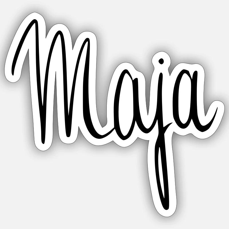 Maja - Sticker size S (10 x 10 cm) - white matte