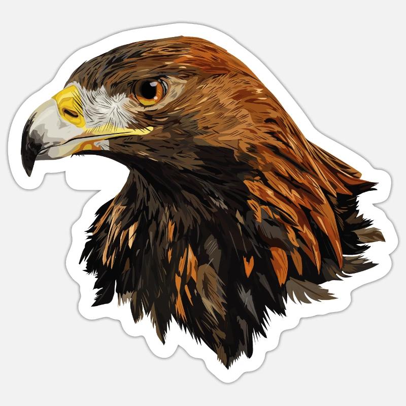 Steinadler - Sticker Größe S (10 x 10 cm) - Mattweiß