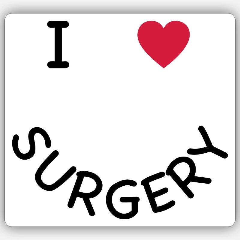surgeon - Sticker size S (10 x 10 cm) - white matte