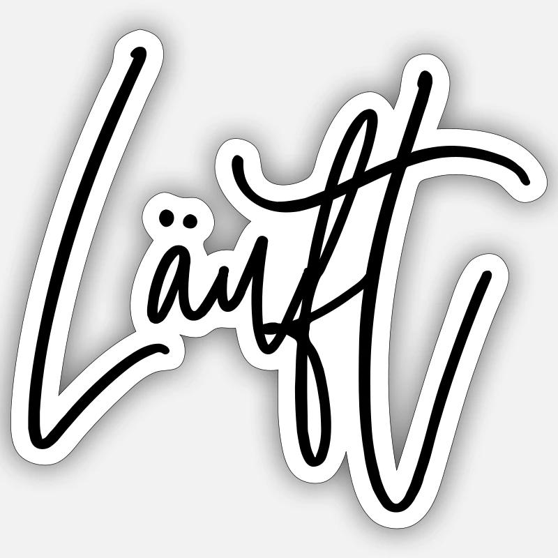 läuft Sticker Größe S (10 x 10 cm)
