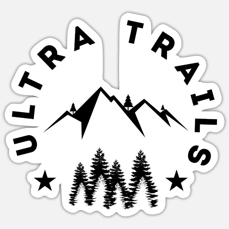 Ultra Trails - Sticker Größe S (10 x 10 cm) - Mattweiß