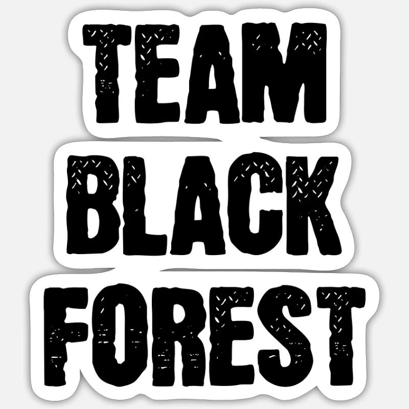 Team Black Forest - Sticker Größe S (10 x 10 cm) - Mattweiß
