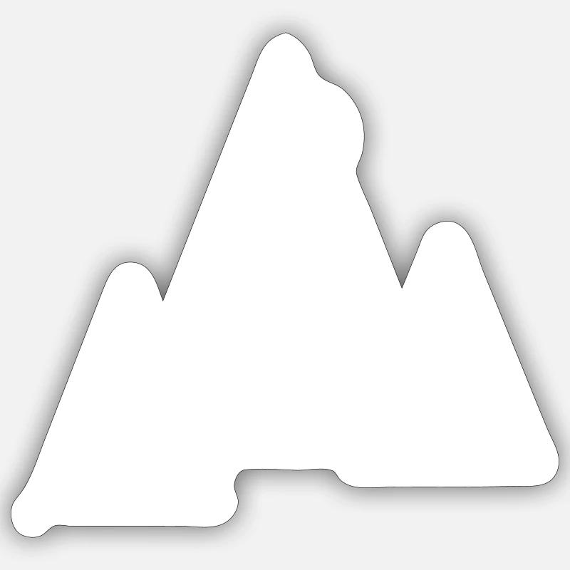Ligne Snowdonia (blanc) - Sticker taille S (10 x 10 cm) - blanc mat