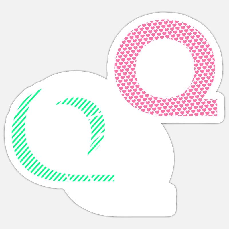 Q - Sticker taille S (10 x 10 cm) - blanc mat