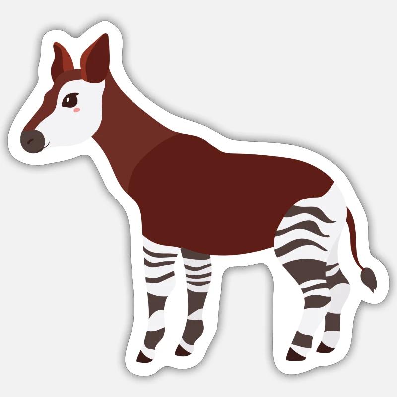 okapi - Sticker size S (10 x 10 cm) - white matte