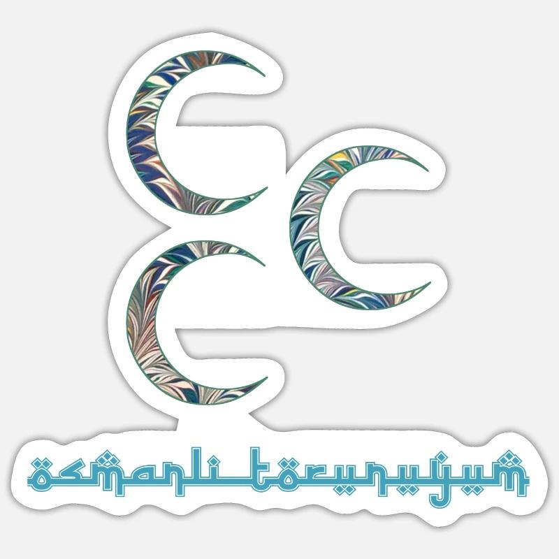 demi-lune e 733 - Sticker taille S (10 x 10 cm) - blanc mat