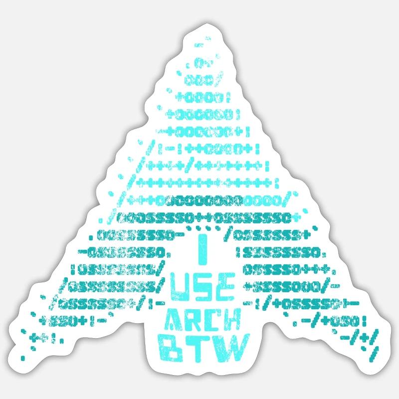 Arch BTW - Sticker taille S (10 x 10 cm) - blanc mat