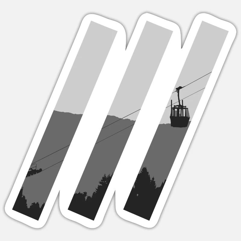 Entailles de gondole - Sticker taille S (10 x 10 cm) - blanc mat
