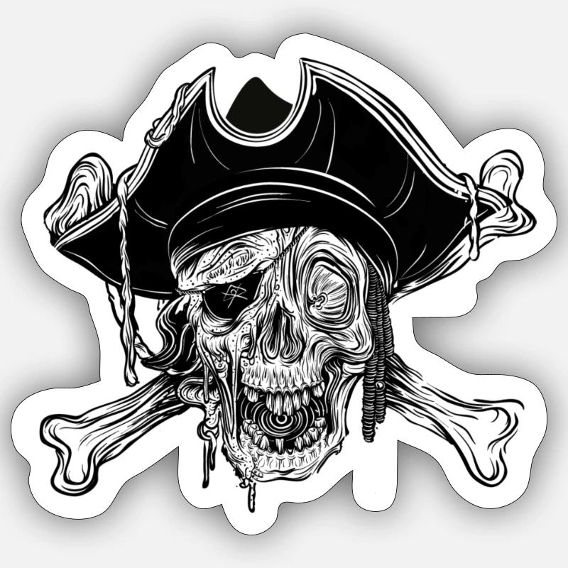 pirate Sticker size S (10 x 10 cm)