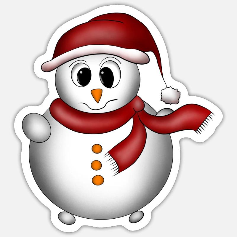 Snowman - Sticker size S (10 x 10 cm) - white matte