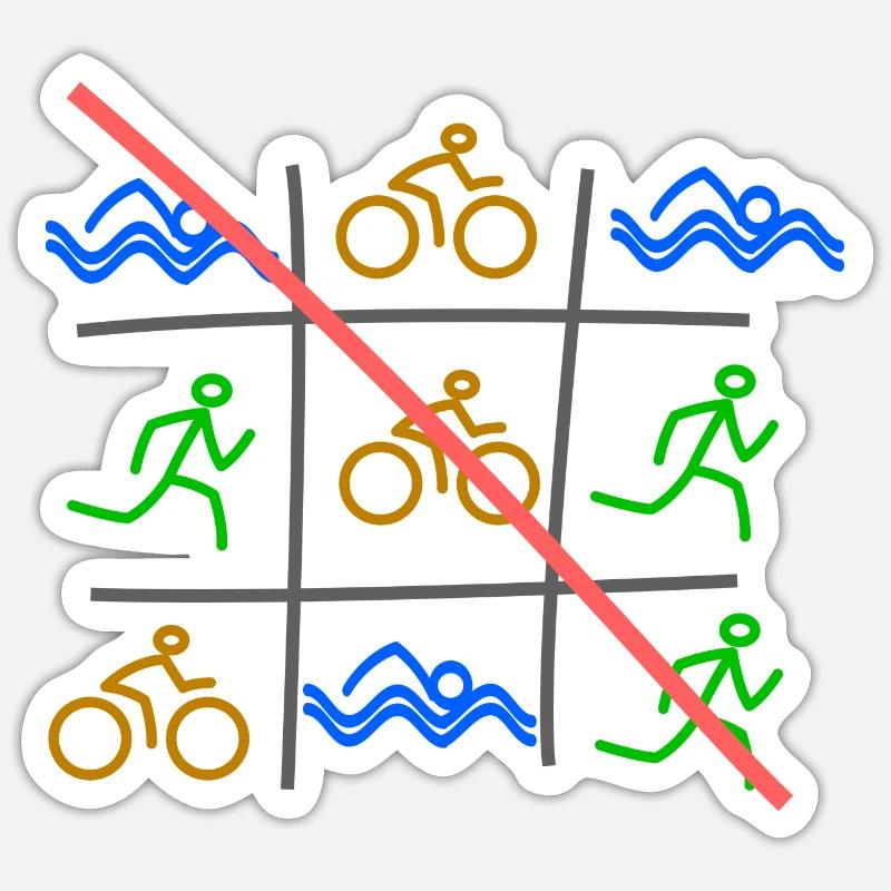 Tic Tac Toe - Sticker Größe S (10 x 10 cm) - Mattweiß
